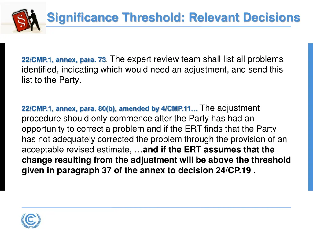 significance threshold relevant decisions 1