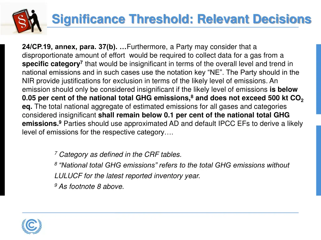 significance threshold relevant decisions