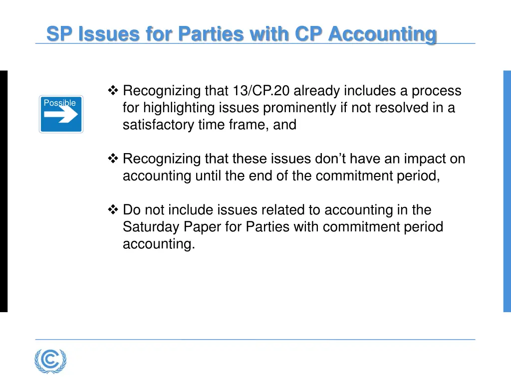 sp issues for parties with cp accounting 1
