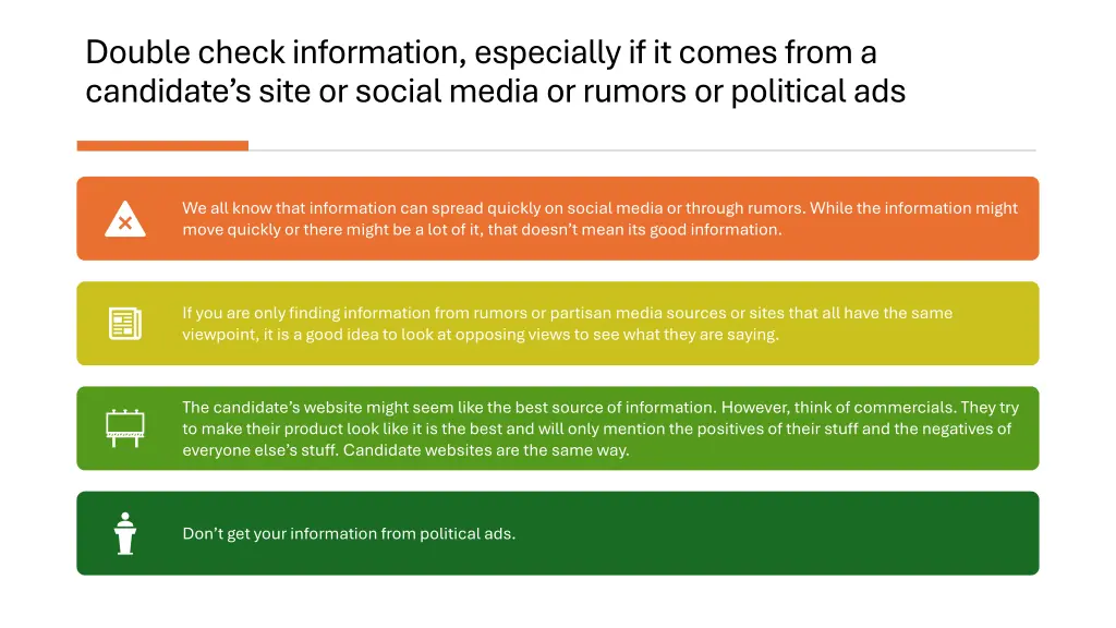 double check information especially if it comes