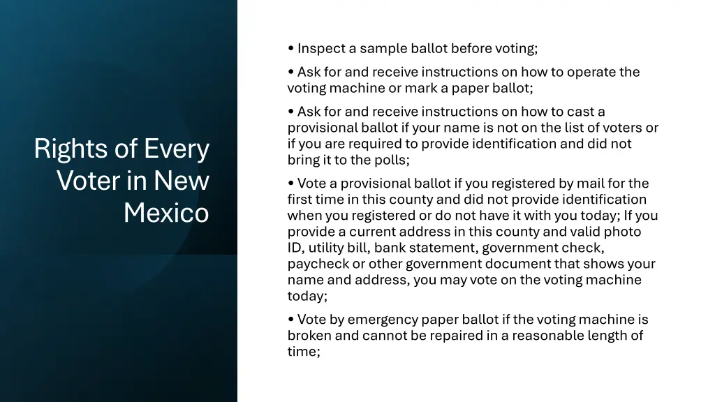 inspect a sample ballot before voting