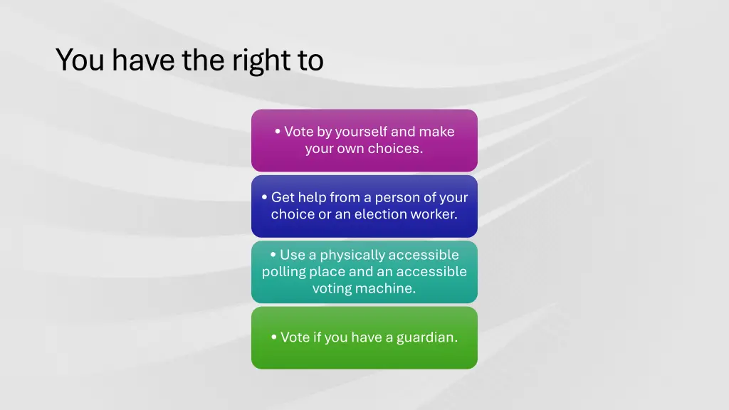 you have the right to