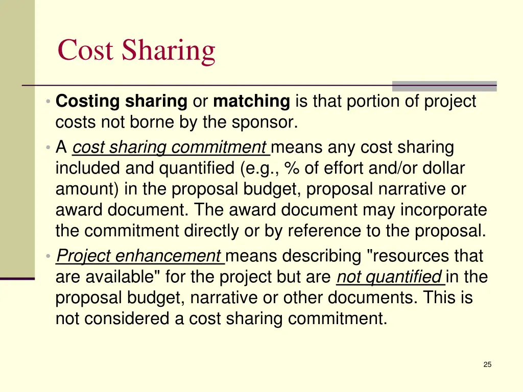 cost sharing