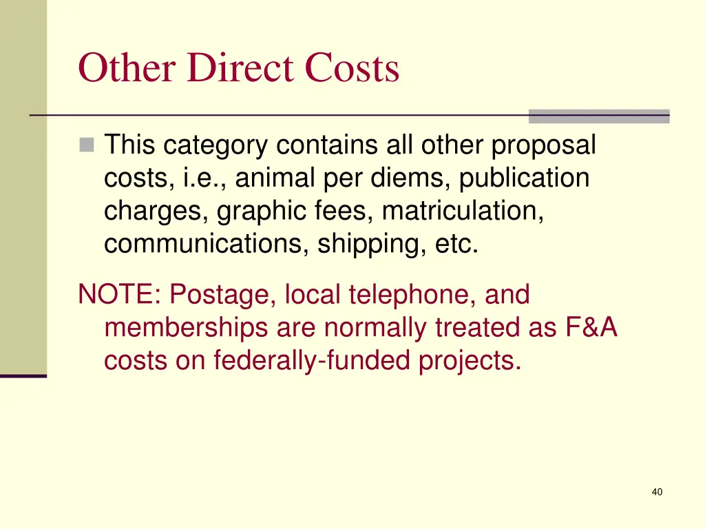other direct costs