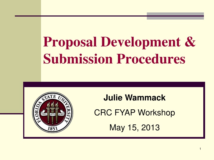 proposal development submission procedures