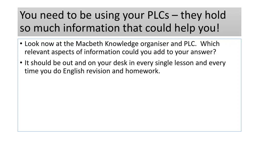 you need to be using your plcs they hold so much