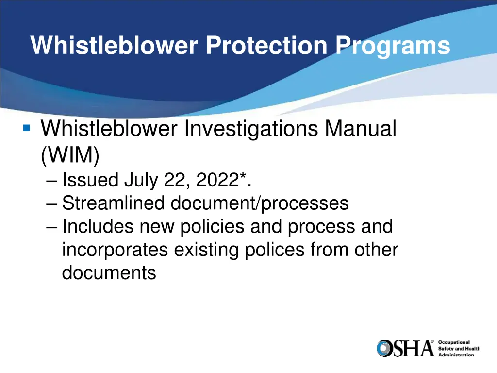 whistleblower protection programs 1