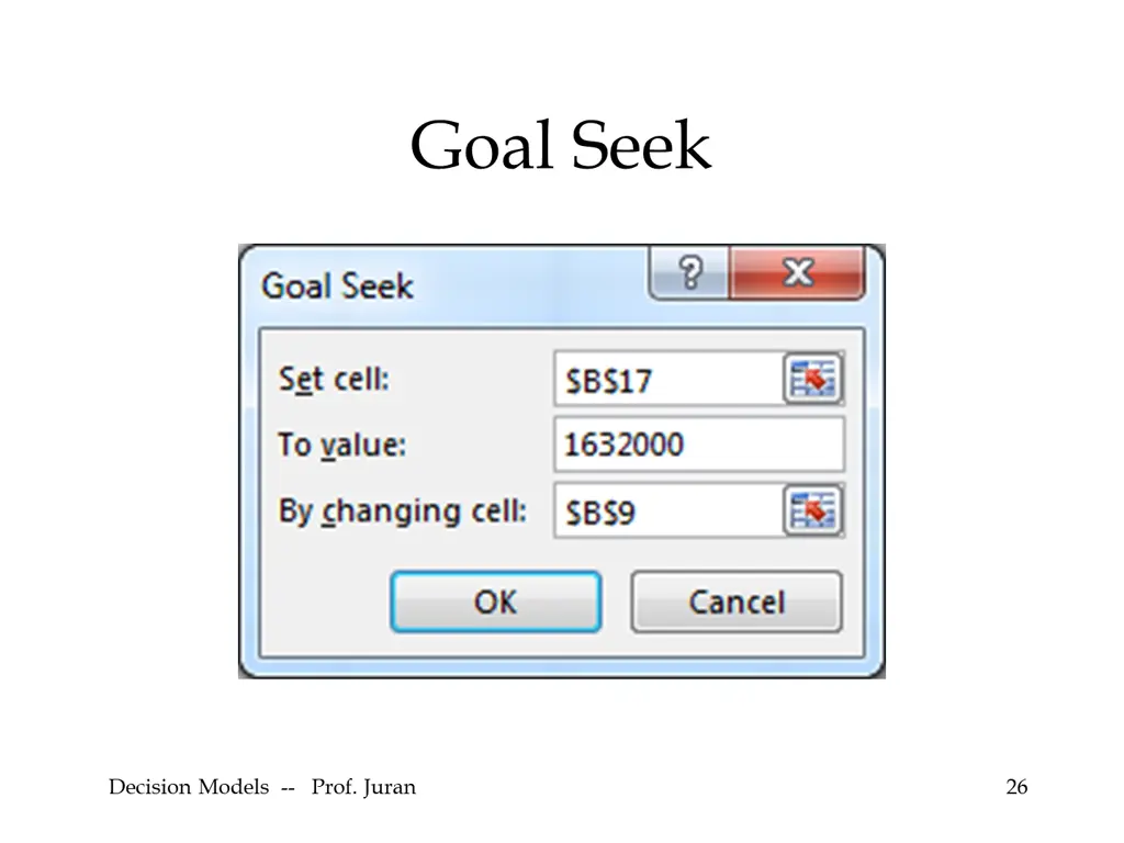 goal seek