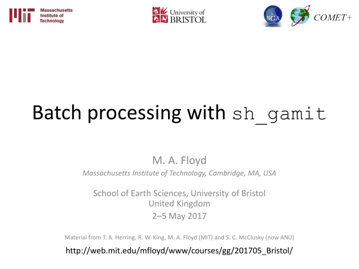 batch processing with sh gamit