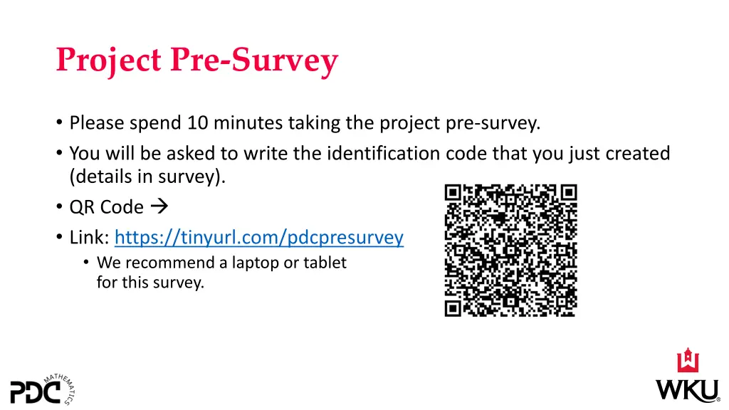 project pre survey