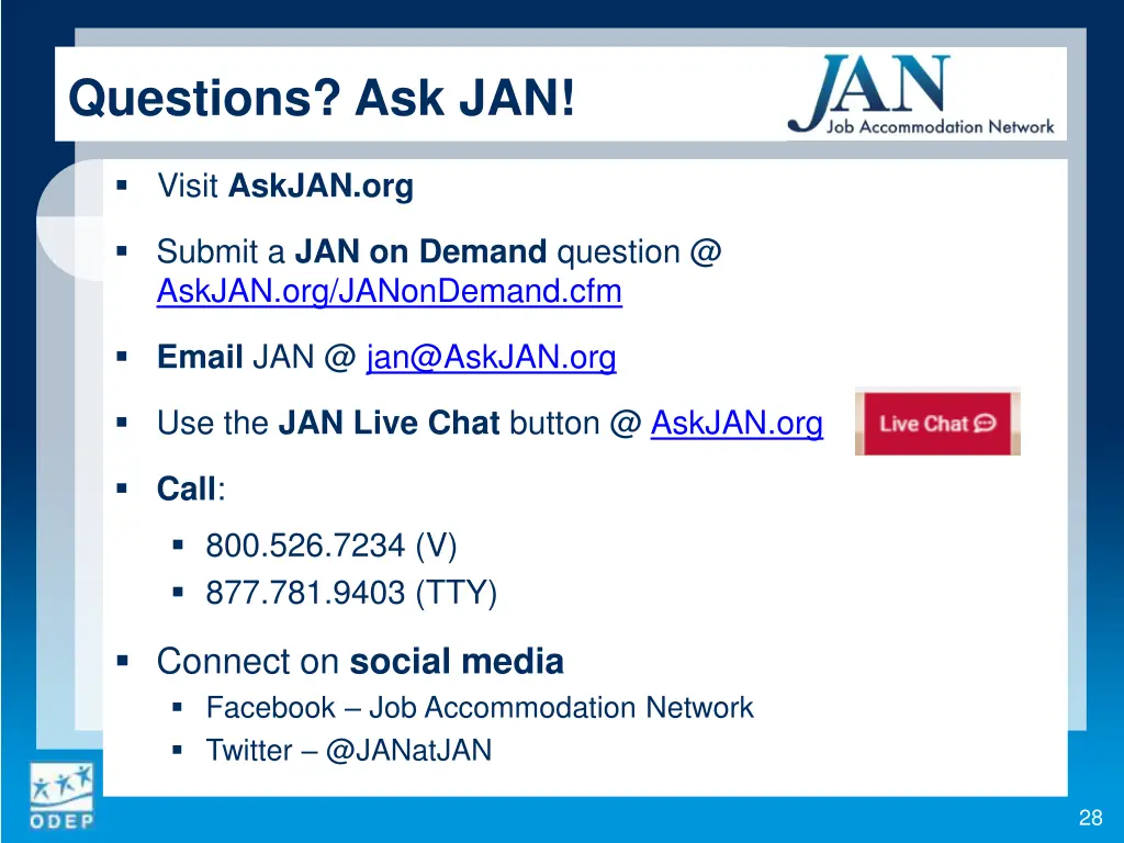 questions ask jan