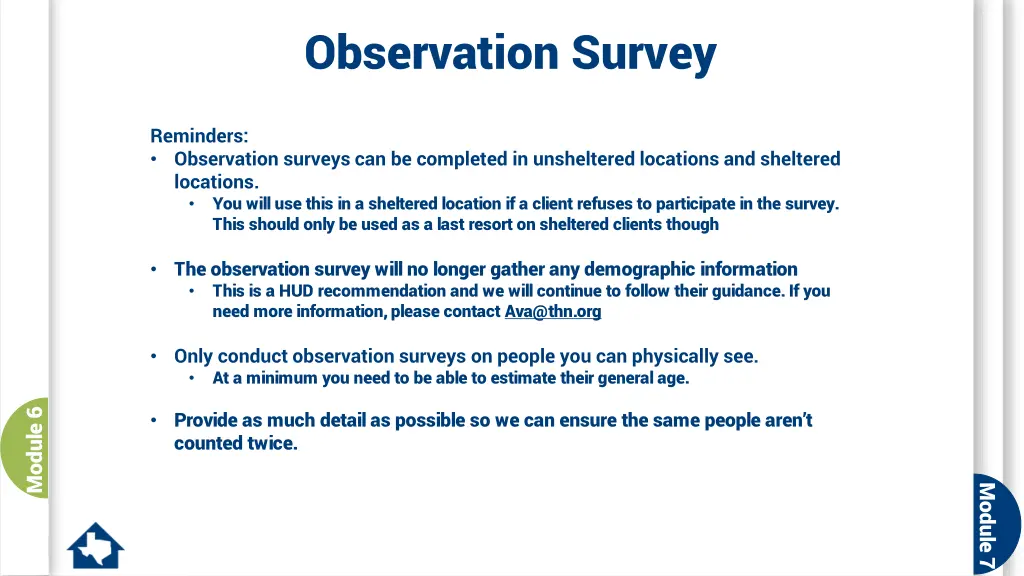 observation survey