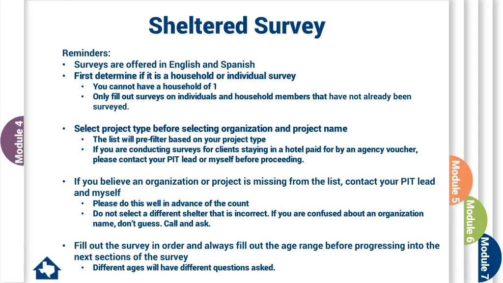 sheltered survey