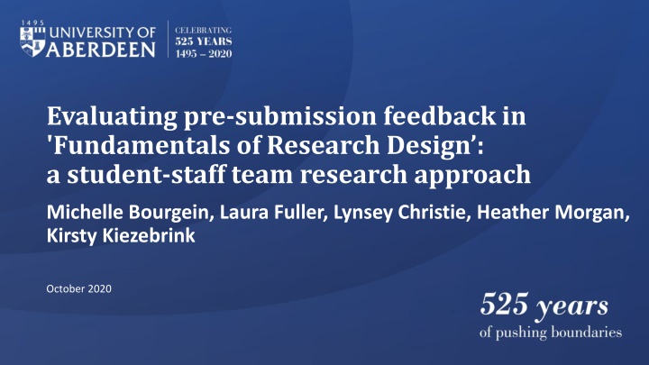 evaluating pre submission feedback