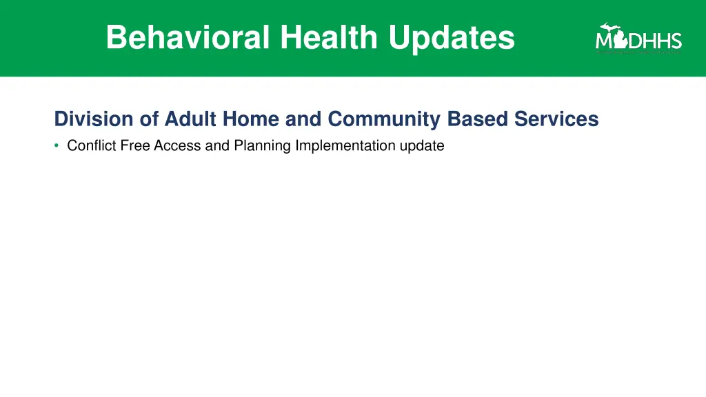 behavioral health updates