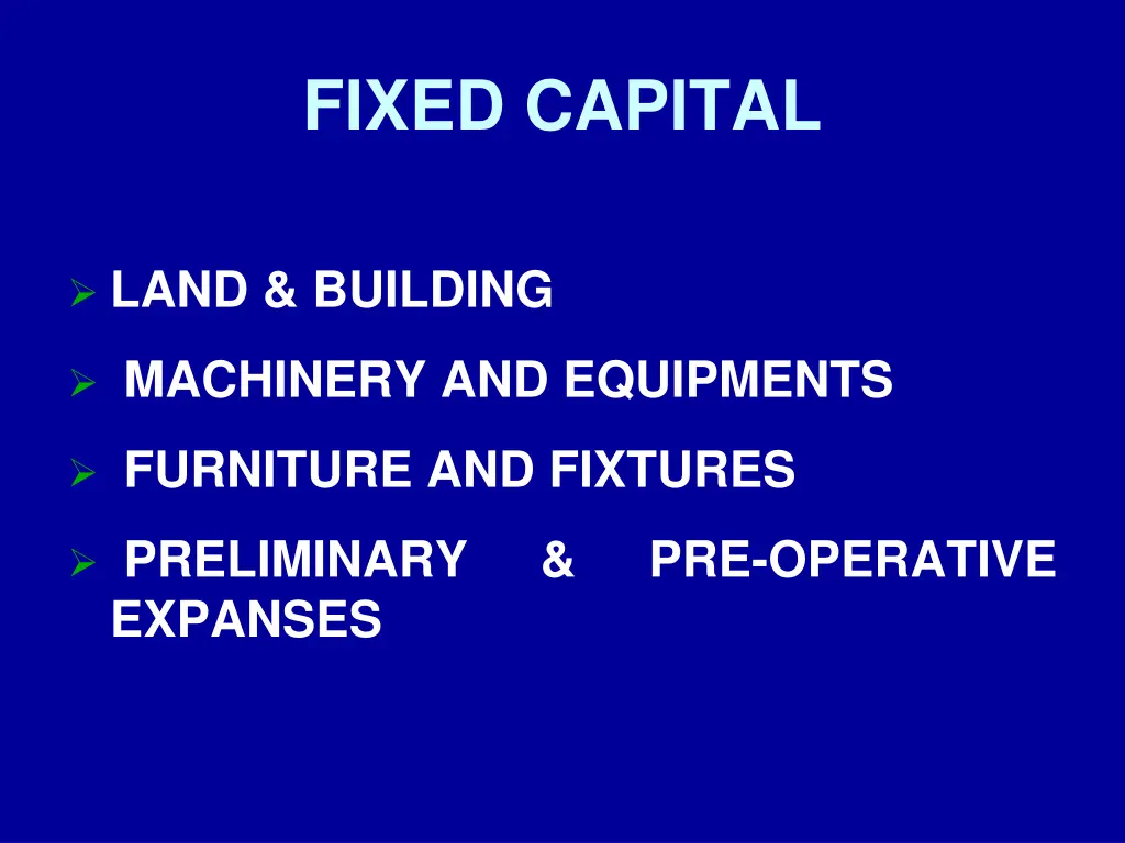 fixed capital