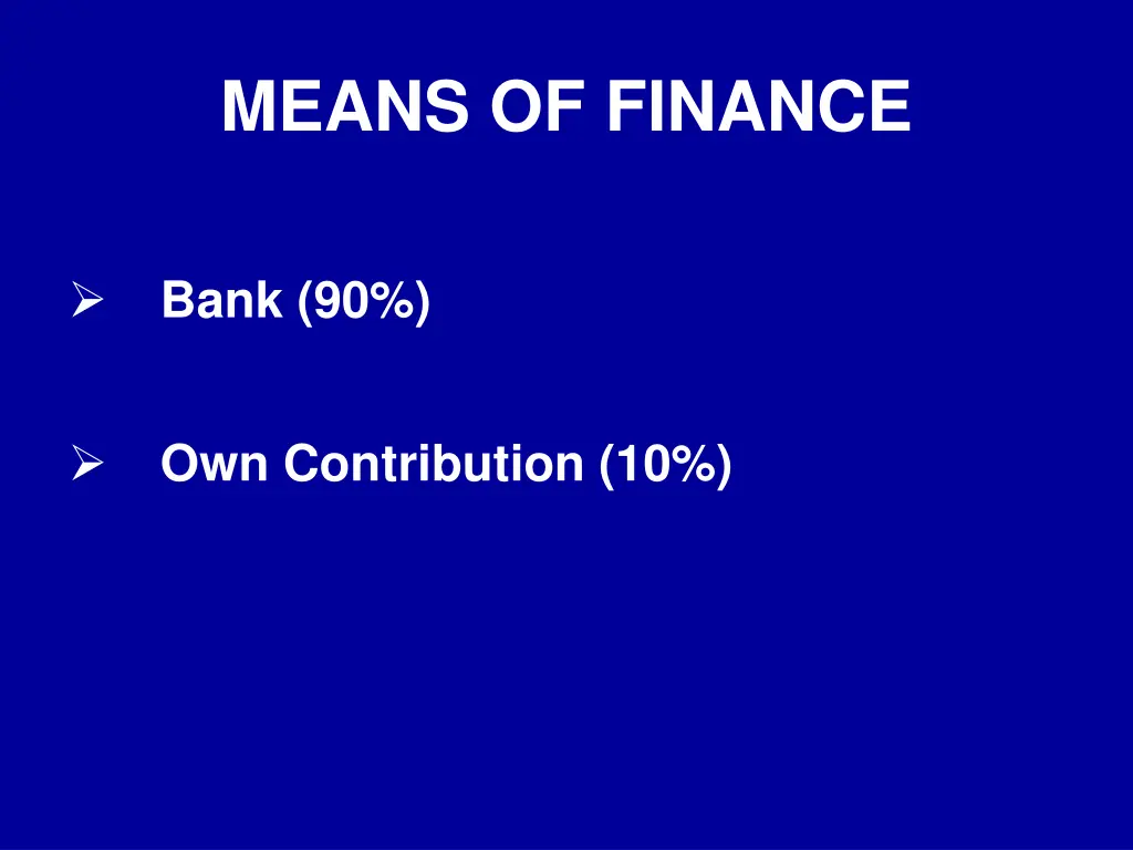 means of finance