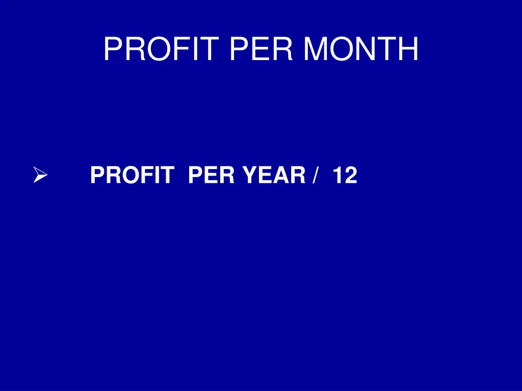 profit per month
