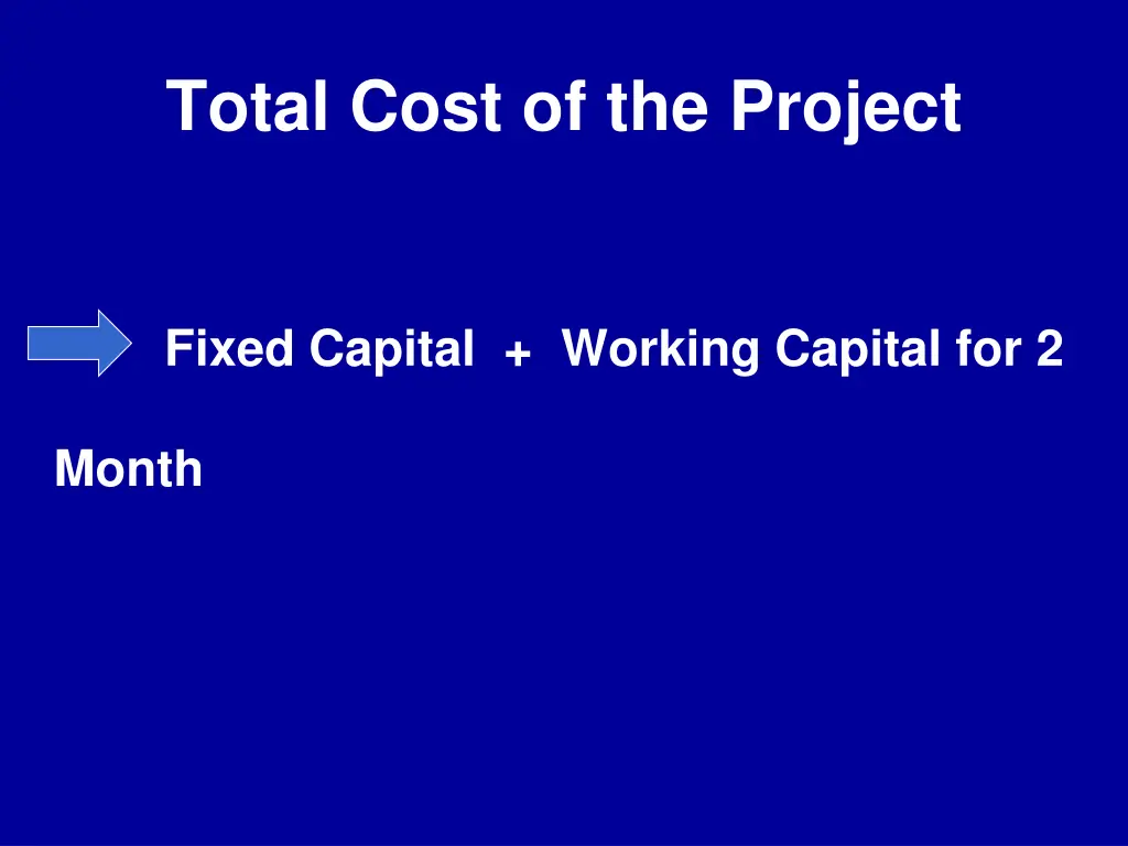total cost of the project