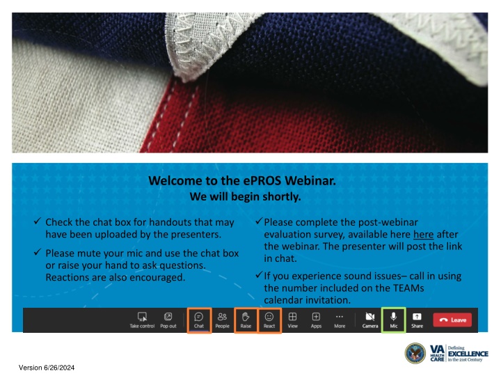 welcome to the epros webinar we will begin shortly