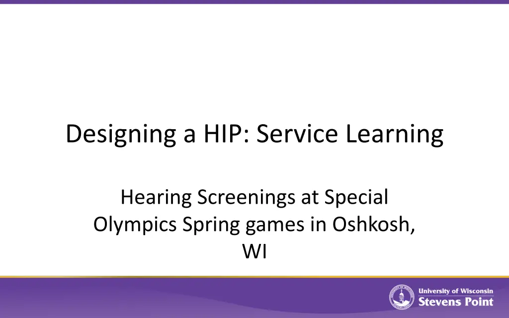 designing a hip service learning