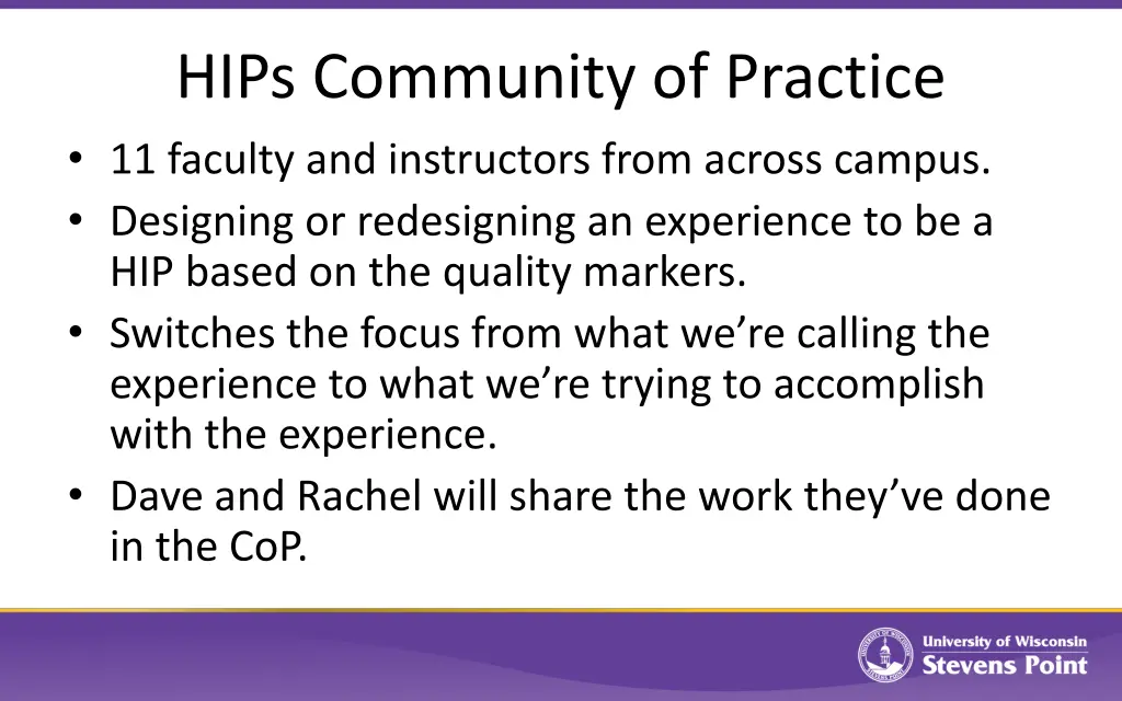 hips community of practice 11 faculty