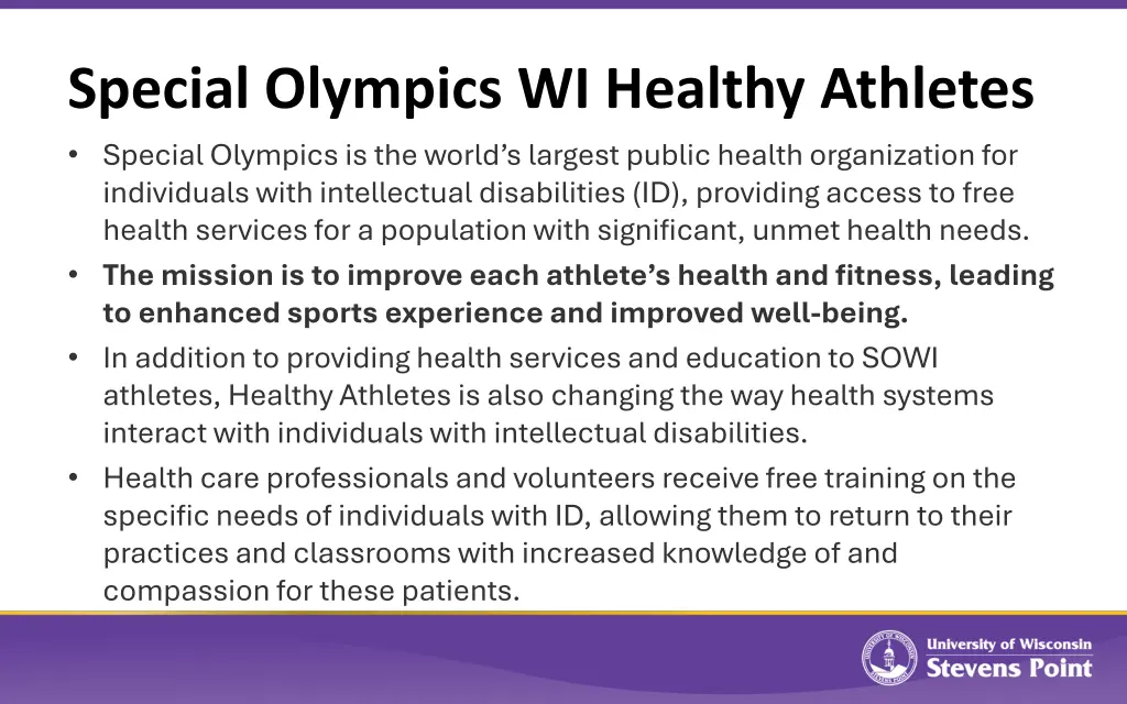 special olympics wi healthy athletes special
