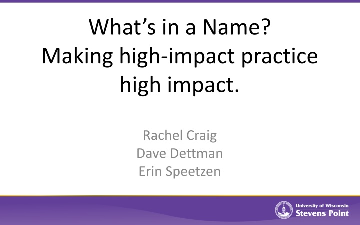 what s in a name making high impact practice high