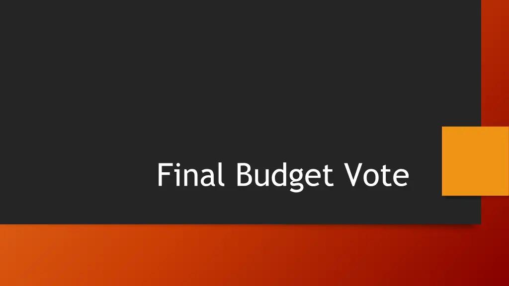 final budget vote