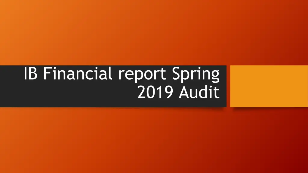 ib financial report spring