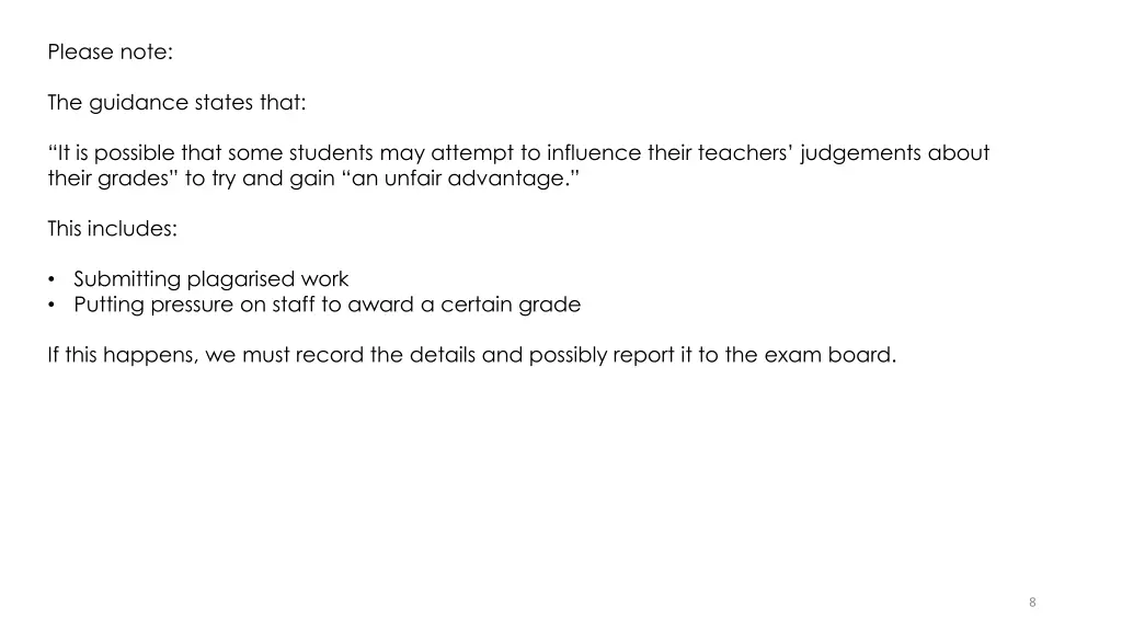 please note