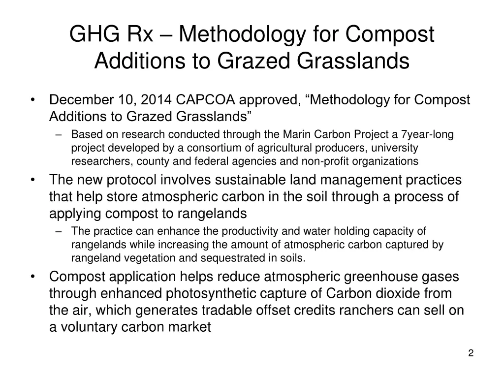 ghg rx methodology for compost additions