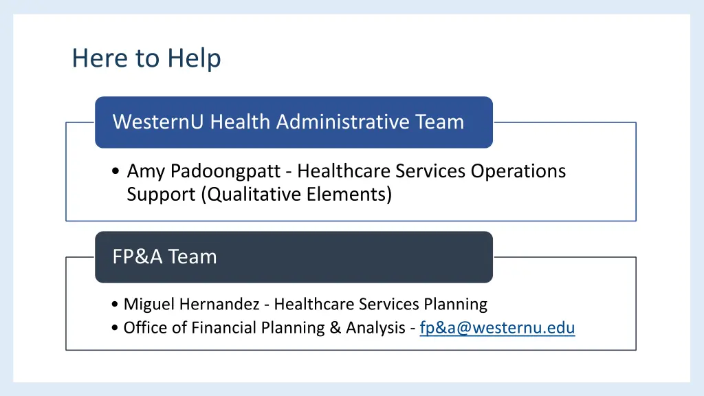here to help