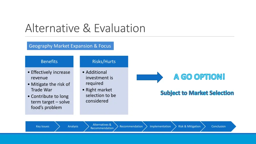 alternative evaluation