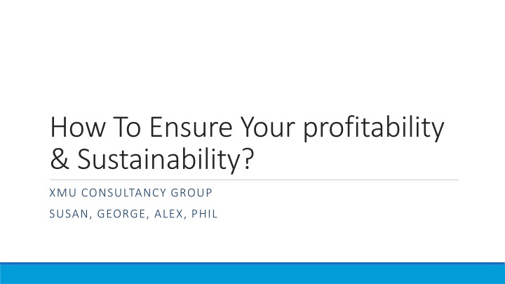 how to ensure your profitability sustainability