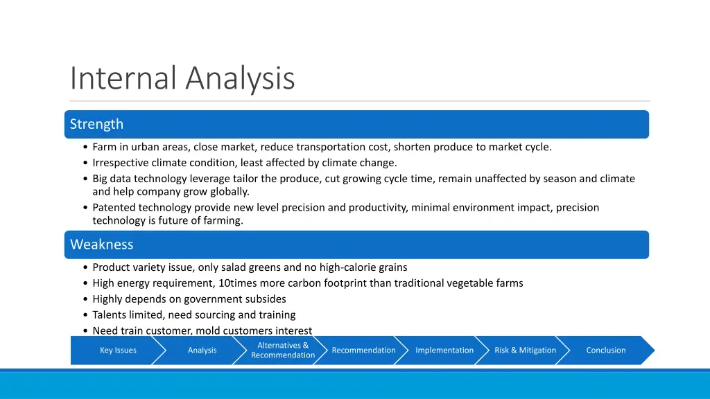 internal analysis