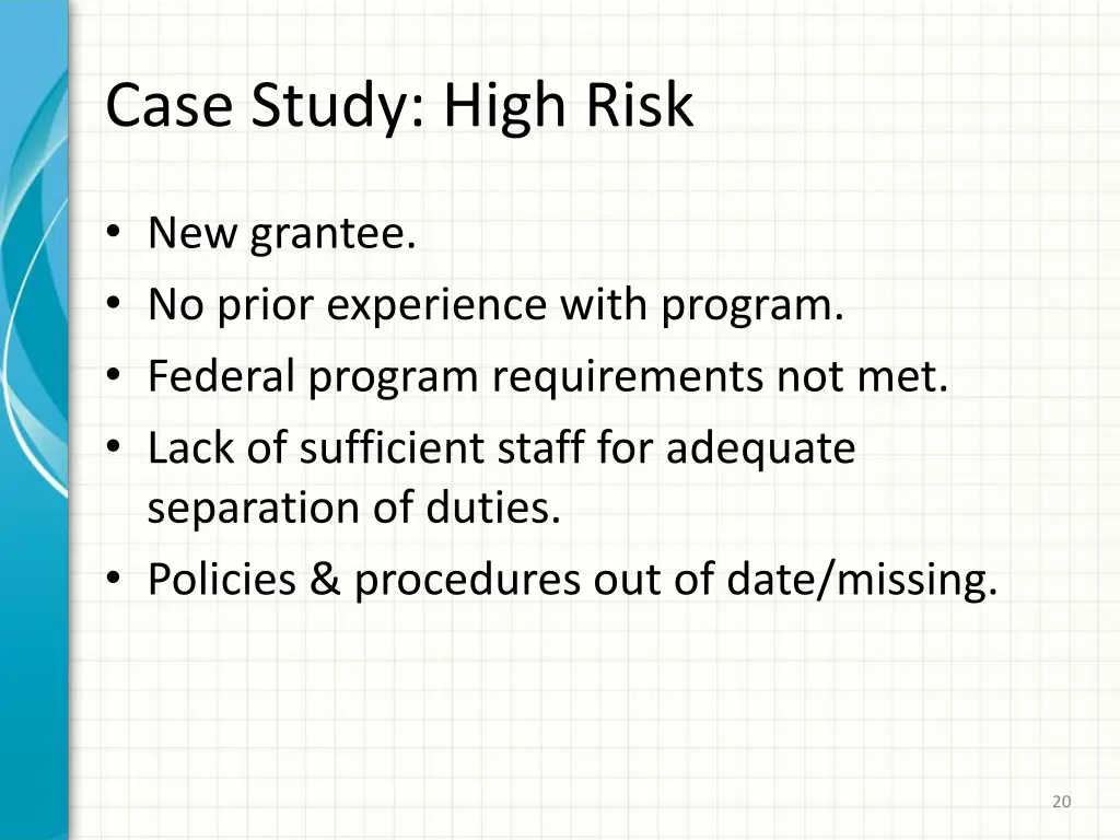 case study high risk