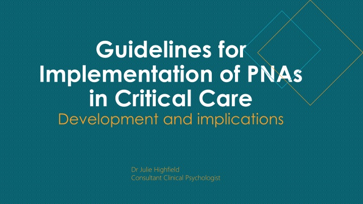 guidelines for implementation of pnas in critical