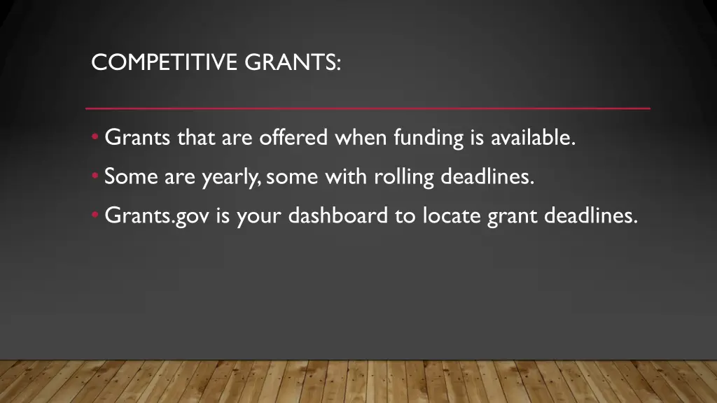 competitive grants