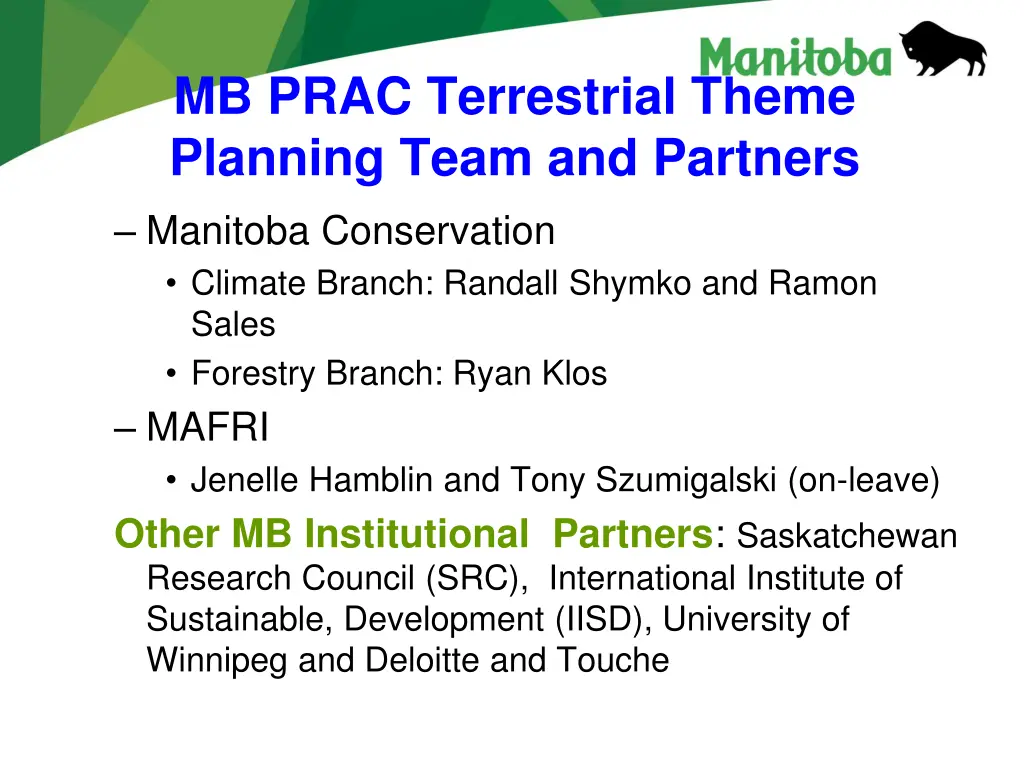 mb prac terrestrial theme planning team
