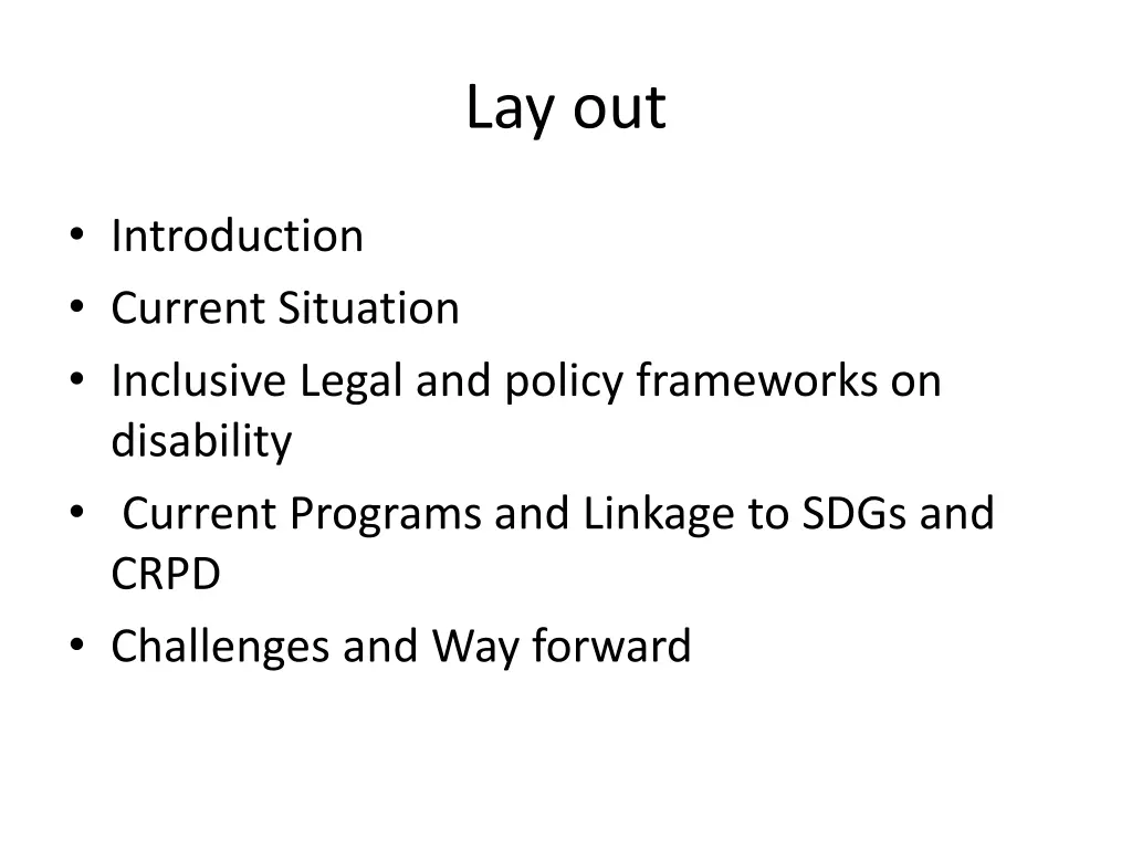 lay out