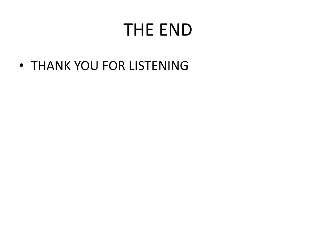 the end