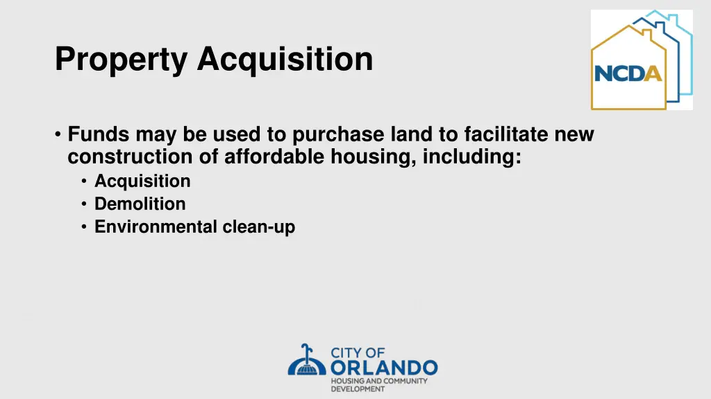 property acquisition
