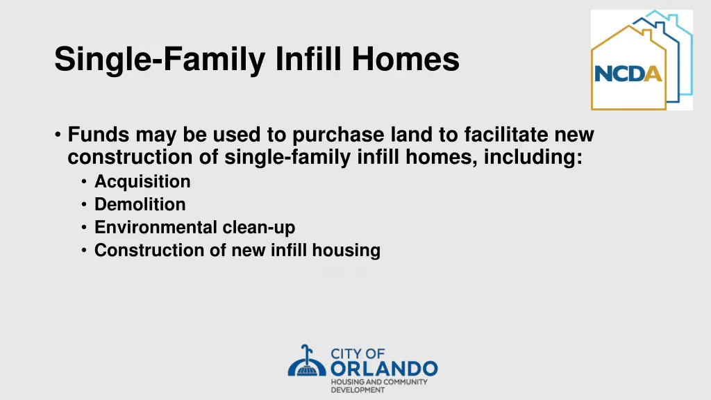 single family infill homes