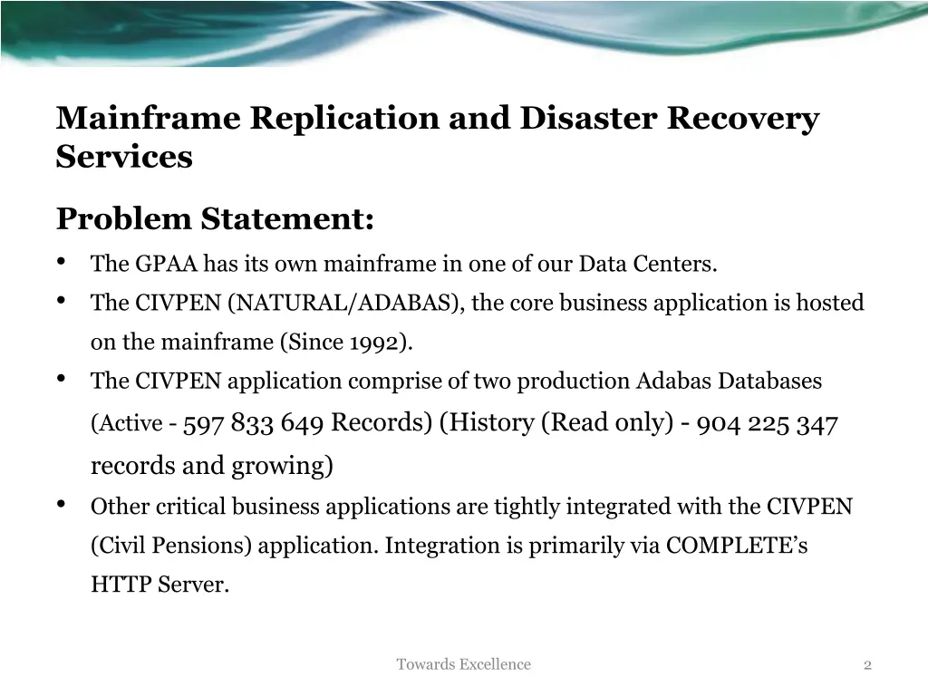 mainframe replication and disaster recovery 1