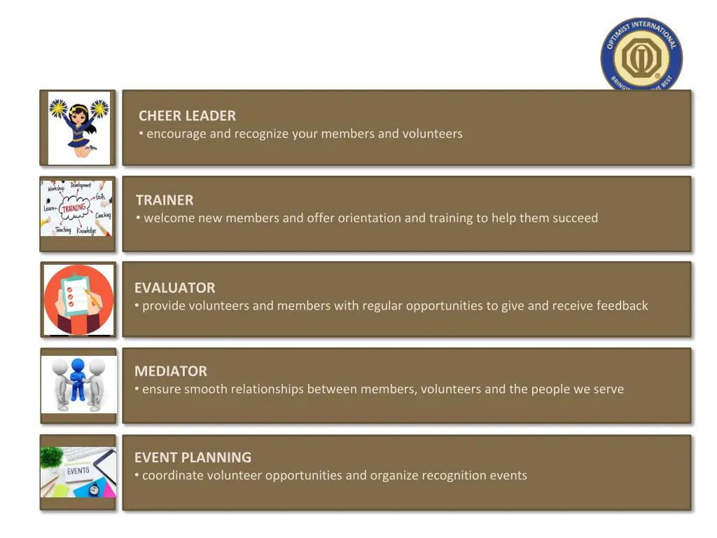 cheer leader encourage and recognize your members