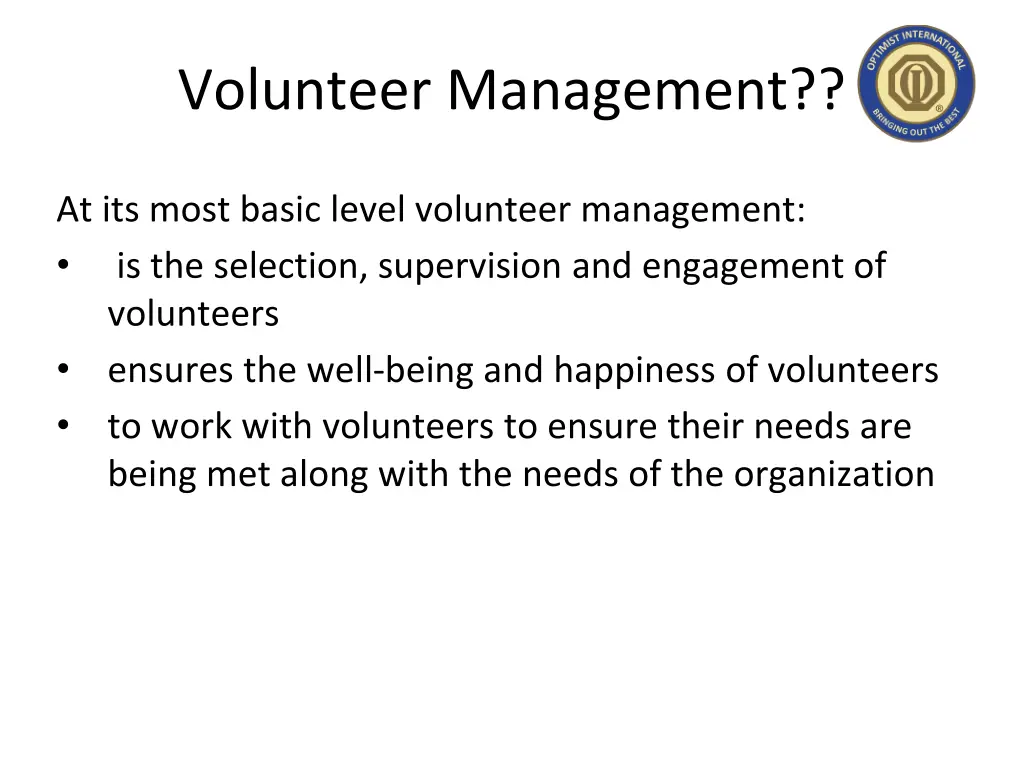 volunteer management 1