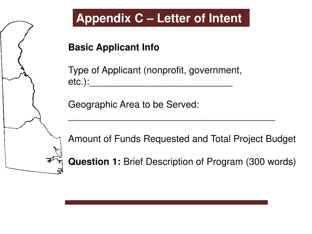 appendix c letter of intent