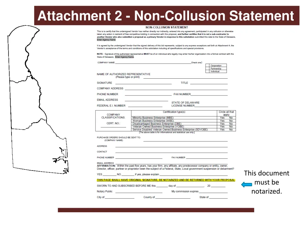 attachment 2 non collusion statement
