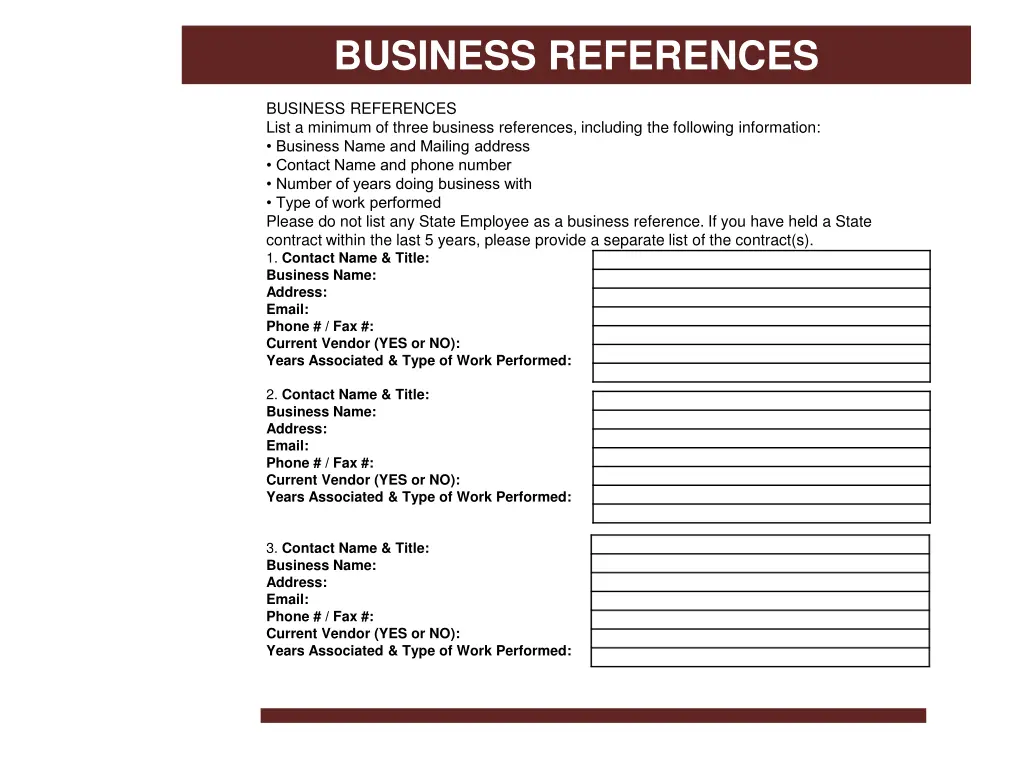 business references